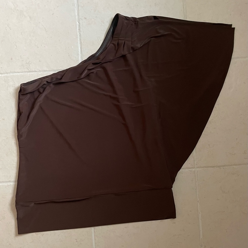WHBM one shoulder brown top (XL)